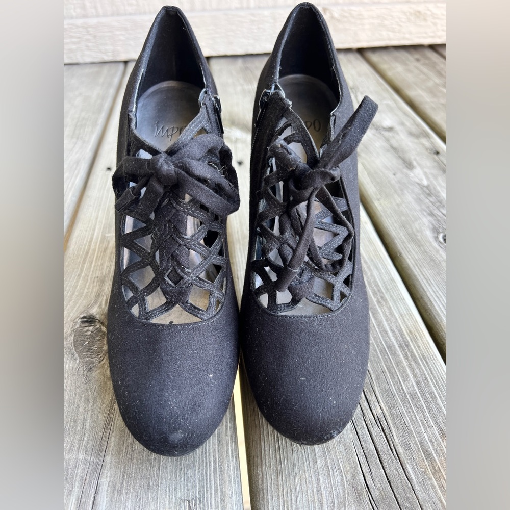 Impo Women’s Black Suede Heels 10M